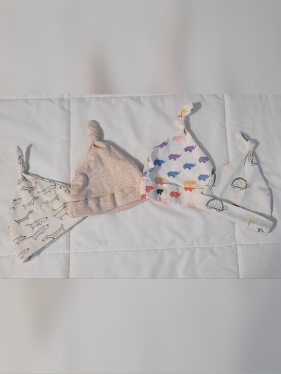 Kissy Kissy Other - Baby Top Knot Hats, NB & 0-3 Month